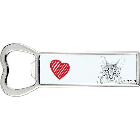 Gato egipcio Mau - Abrebotellas con forma de gato, abrebotellas personalizado para nevera, regalo único para hombres de Art-Dog (1/5)