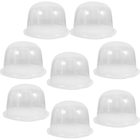Lot de 8 porte-chapeaux résistants en plastique, pratiques pour les voyages. (1/4)