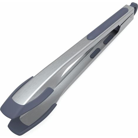 Pince de cuisine extra longue en silicone résistante à la chaleur, manche confortable pour grillade et service buffet
