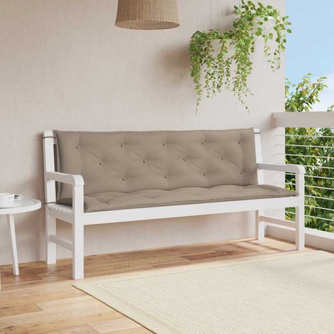 Gartenbank-Auflage Taupe 150x(50+50)x7 cm Oxford-Gewebe