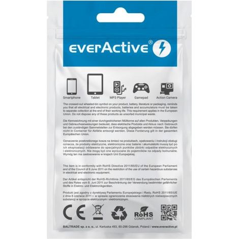 Câble everActive USB Lightning 1m - Noir, silicone, charge rapide, 2,4A - CBS-1IB (1/3)