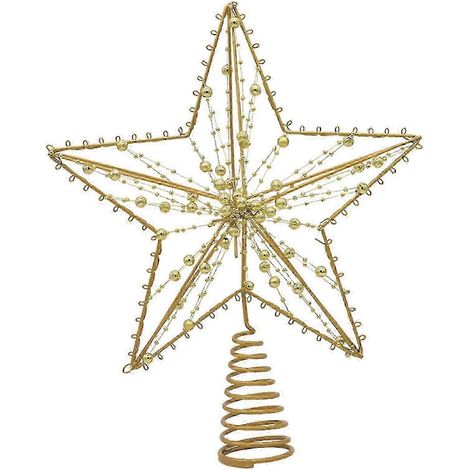 Décorations de sapin de Noël en forme d'étoile argentée (1/5)