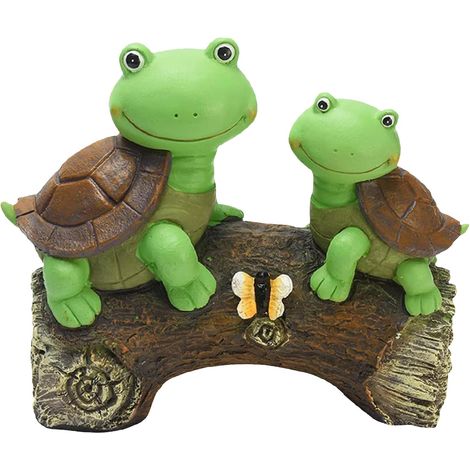 Statue de jardin tortue - Décoration de jardin - En résine alimentée par (1/5)