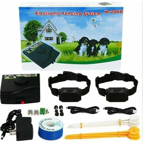 Collier anti-fugue pour clôture électrique pour chien avec colliers