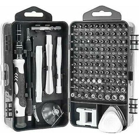 Kit de tournevis de précision magnétique 115 en 1, mini tournevis portable, outils de réparation pour démontage d'ordinat portable, smartphone, montre, lunettes Embout pour visseuse, ordinat (1/5)