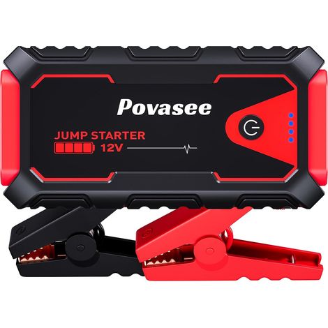 Booster Batterie Voiture, 5000A Auto pour Véhicule 12V (Jusqu'à 10L Essence/8L Diesel), Démarrage avec LED et 2 Sorties USB, et Pinces (1/5)