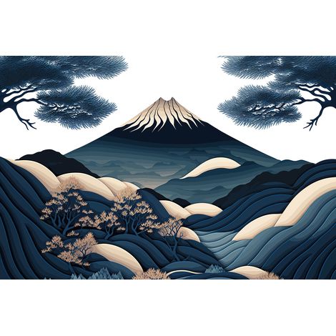 Papier peint panoramique - Paysage Volcan - 130 cm x 87 cm (1/2)