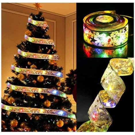 LED Light Garland - Gift Ribbon - 100 LEDs - 10m - Adjustable Brightness - 8 Lighting Modes