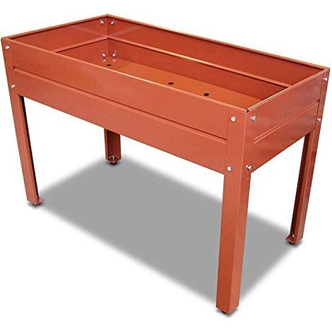 Anbautisch fЩr stdtische Garten 120 x 60 cm x 81 cm, lackiertes Braun