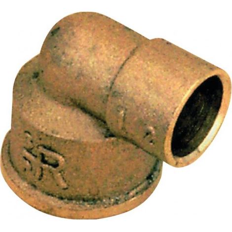 coude en laiton - femelle - 12 mm à souder vers 15 x 21 à visser - sachet de 2 (1/2)