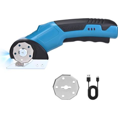 Electric Rotary Cutter 280 tr/min Épaisseur de coupe 8 mm Coupes électriques Ciseaux Cardboard sans fil pour tissu, papier, feutre, cuir, tapis (1/5)