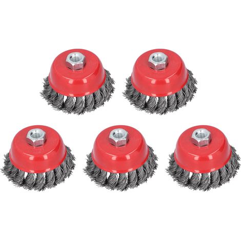 5 Pièces Brosse Métallique Rouille Enlèvement Nettoyage Polissage Accessoires Filetage M10 (1/5)