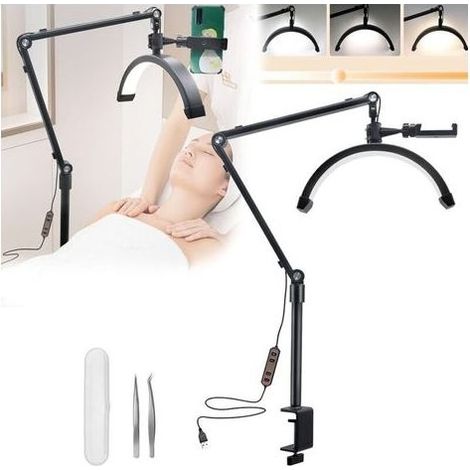 Aisny Lamp to Cils, Lamp Demi-Lune Dimmable 10W 12' 3200K-5600K With Cable Usb C Pliers Bracket For Phone Portable 2 Recourbe-Cils For Vlogging Living room Of Beauty Makeup Lamp Of Bedside (1/5)