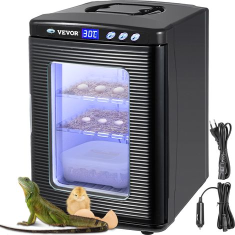 VEVOR Incubatrice da 25 l rettili uovo incubatore 5 – 60 ℃ display LED incubatori incubatori laboratorio raffreddamento riscaldamento 220 V per uova da cova nero incubatore (1/4)