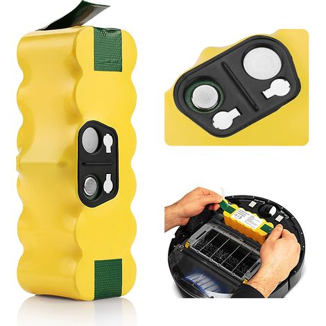 Adatto agli accessori per aspirapolvere robot iRobot Roomba Serie 5, 6, 7, 8 e 9 sostituisce la batteria NiMH. (1/2)