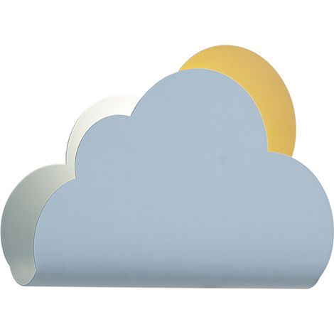 QAZQA Lampada da parete per bambini nuvola blu con sole - Cloudy