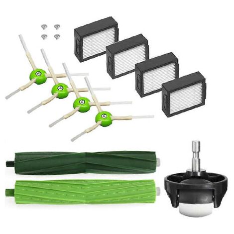 Pièces détachées pour aspirateurs iRobot Roomba séries I et E (I7, I7+, I8, I3, I6+, E5, E6, E7) : brosse principale, filtre, brosse latérale (1/5)