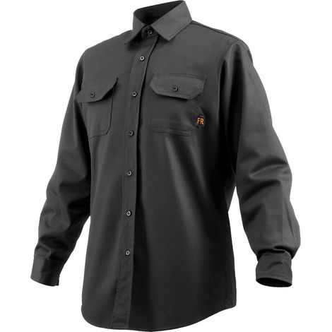VEVOR Veste de soudage taille XL, manteau de protection pour soudeur en coton ignifuge 198 g, veste de securite resistante a la chaleur lavable en machine avec col, poignets et poches reglables, noir