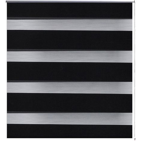 Persiana enrollable negra con filtro de luz 140 x 175 cm para ventana con protección de privacidad 4102118