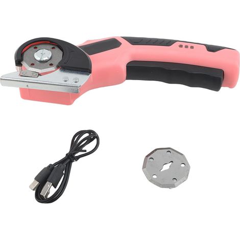 Ciseaux électriques sans fil 2000 mAh, coupe-carton avec verrouillage de sécurité et lumière LED pour tissus, rideaux, tapis et cuir. (1/5)