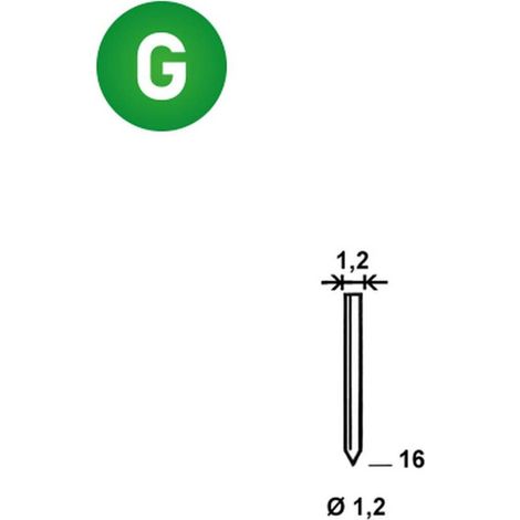 10 000 Pointes Sans Tête Galvanisées en Bande - 1.2x16 mm - D-Work (1/4)