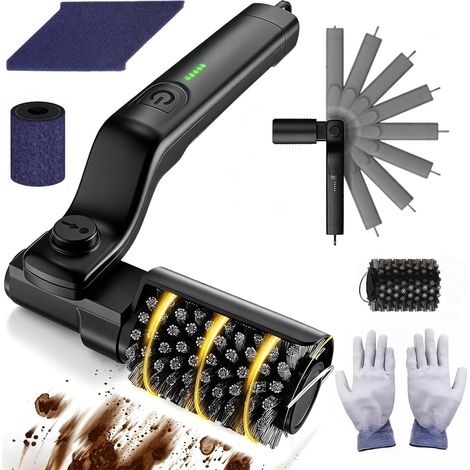 Brosse Électrique Barbecue, 3 Vitesses, Tête 180°, Autonomie 90 Min, IPX7  Acier inoxydable, Indicateur batterie 5 niveaux, Idéal camping, jardin, maison (1/5)