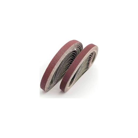 Bande abrasive 13x457 mm.5 sortes de gravier mixte (6(40/80/120/180/320).Ensemble de Bandes Abrasives,pour Black & Decker Powerfeileponceuses à bande(30 pièces) (1/4)