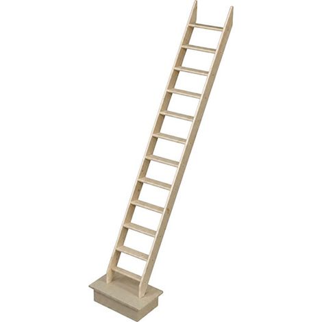 Holztreppe mit 13 Stufen – Steighöhe 3.00m – Breite 0,52 m - COTTAGE-P-300