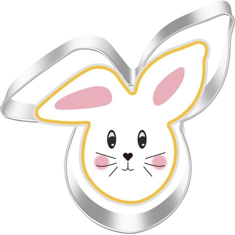 Emporte-pièce En Acier Inoxydable Forme Lapin Carotte Œuf De Pâques Pour Pâtisserie Et Sandwichs 6 Pièces (1/5)