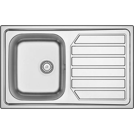 Apell ID861IRBC Serie Idea Lavello da incasso 1 vasca gocciolatoio destra 86x50 cm Acciaio Inox AISI 304 colore Inox