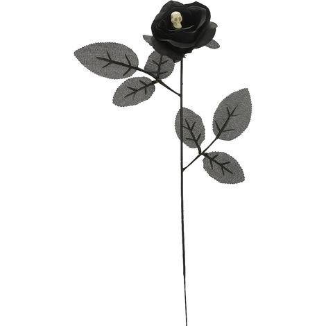 Rose Artificielle Halloween Tête de Crâne Décorative Flexible pour Fête (1/5)