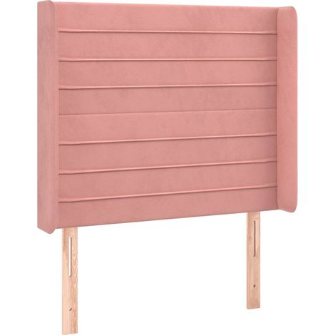 Maison Exclusive - Cabecero con orejas de terciopelo rosa 83x16x1 (1/5)