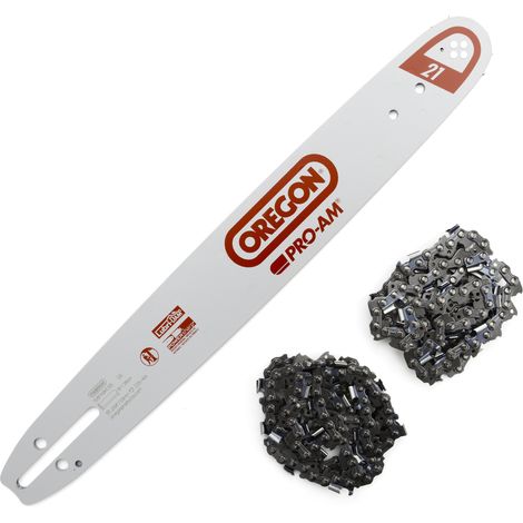Jardiaffaires – Combo Oregon guide 38cm – 2 chaines 21BPX064E Pas 325, Jauge 1,5mm avec 64 maillons – Compatible HUSQVARNA, ALPINA, DOLMAR (1/3)