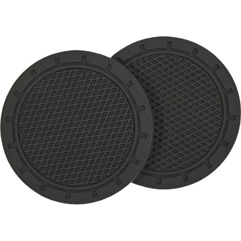 Alfombrilla antideslizante universal para portavasos de coche, apta para coches, camiones y SUV, paquete de 2 unidades. (1/5)