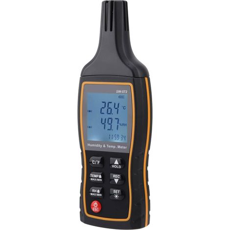 LCD-Thermometer-Hygrometer, hochempfindliches digitales Temperatur- und Feuchtigkeitsmessgerät mit Alarmfunktion und großem LCD-Bildschirm für den Innen- und Außenbereich (1/5)