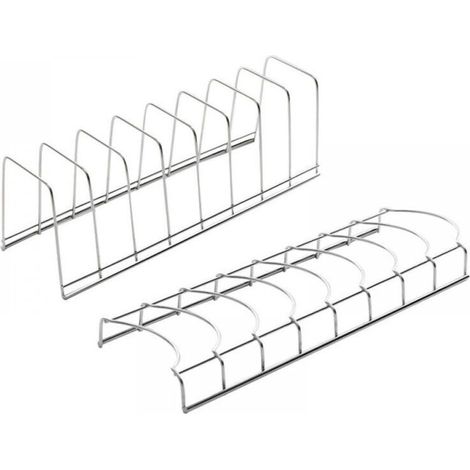 Égouttoir à vaisselle de cuisine, égouttoir à vaisselle en acier inoxydable, porte-couverts, porte-couvercles de casseroles, égouttoir à vaisselle, accessoires de cuisine (argent).