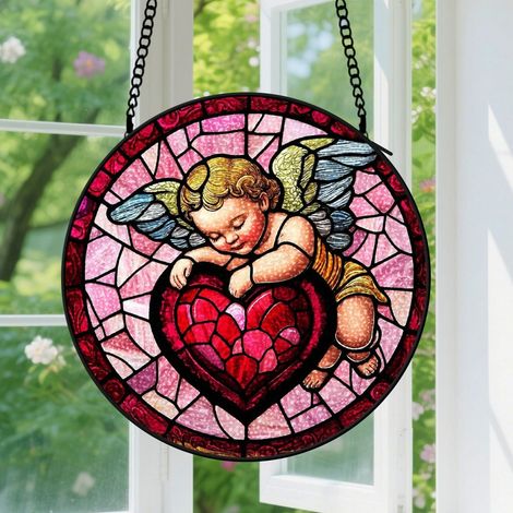 Capteur de soleil en vitrail - décoration spirituelle 15cm (1/4)