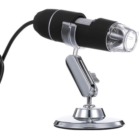 Microscope numérique portable, zoom 50x à 1000x, HD, loupe 3 en 1 USB, 8 LED, noir (1/5)