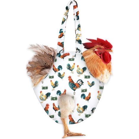 Sac de transport pour poulets JeiibrZui - 35 x 35 cm - 1 pièce - Coloré - Sac de transport imperméable avec poignée pour le transport sécurisé de volailles lors de voyages et d'activités de plein air (1/5)