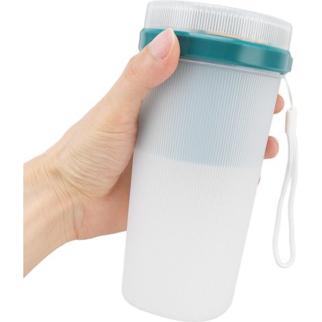Elektrischer Entsafter mit 300 ml Fassungsvermögen, USB-Anschluss, Sicherheitsbecher, 6-Klingen-Design, wasserdicht und mit blauer Lichtanzeige für den Heimgebrauch (umweltfreundlich). (1/5)