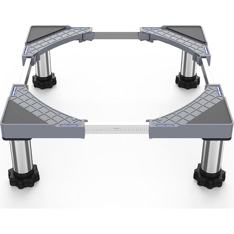 Refrigerator Washing Machine Base Adjustable Washing Machine Base for Tumble Dryer and Freezer, Bear Load 350kg, Adjustable Width 44.5-67cm, Lift Height 18cm-22cm (1/5)
