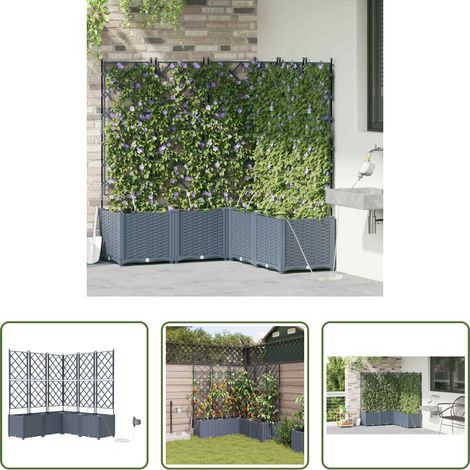 Pot de jardin - Cache-pot de jardin 5 pcs Gris Clair Acier (1/5)