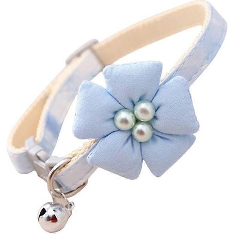 Verstellbares und dekoratives Halsband mit Blumenmuster für Hunde und Katzen, ideal für Kleintiere.