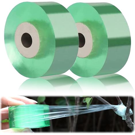 Lot de 2 Rubans De Greffage,Ruban De Greffage D'Arbres Fruitiers En PVC Film Ruban Greffe Plante Ruban Extensible De Greffe D'Arbre Ruban (1/4)