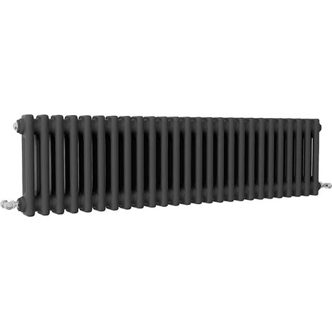 SKY Bathroom Traditional Cast Iron Style Radiator 2 Column Anthracite 300x1190mm (1/5)