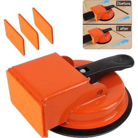 Outil de réparation des joints de sol avec ventouse en fer - Comprend 3 embouts de pression, ventouse renforcée pour carrelage, bois, PVC, porcelaine, verre, kit d'outils professionnel (1/5)