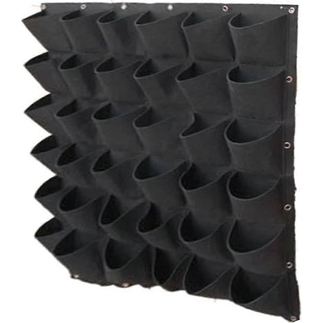 Jardinière verticale suspendue murale Green Grow avec 36 sacs pour la maison, le balcon et le jardin (noir) (1/5)