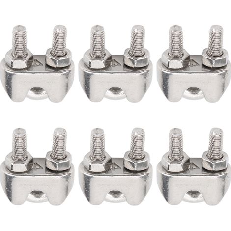 Lot de 10 pinces en U en acier inoxydable M4 pour la fixation de câbles métalliques et accessoires de gréement (1/5)
