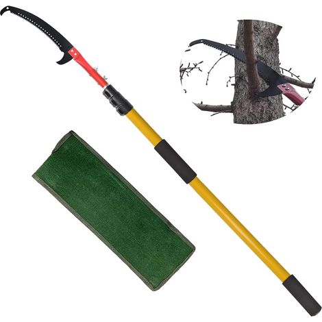 Sécateur télescopique de 4,2 m - Scie extensible à longue portée pour élaguer et tailler les branches et les feuilles (1/5)