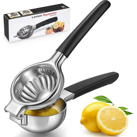 Presse Citron, Presse Citron Manuel en Acier Inoxydable, Solide et Résistant À la Rouille Pour les Cuisines et les Bars, Antidérapant (1/5)